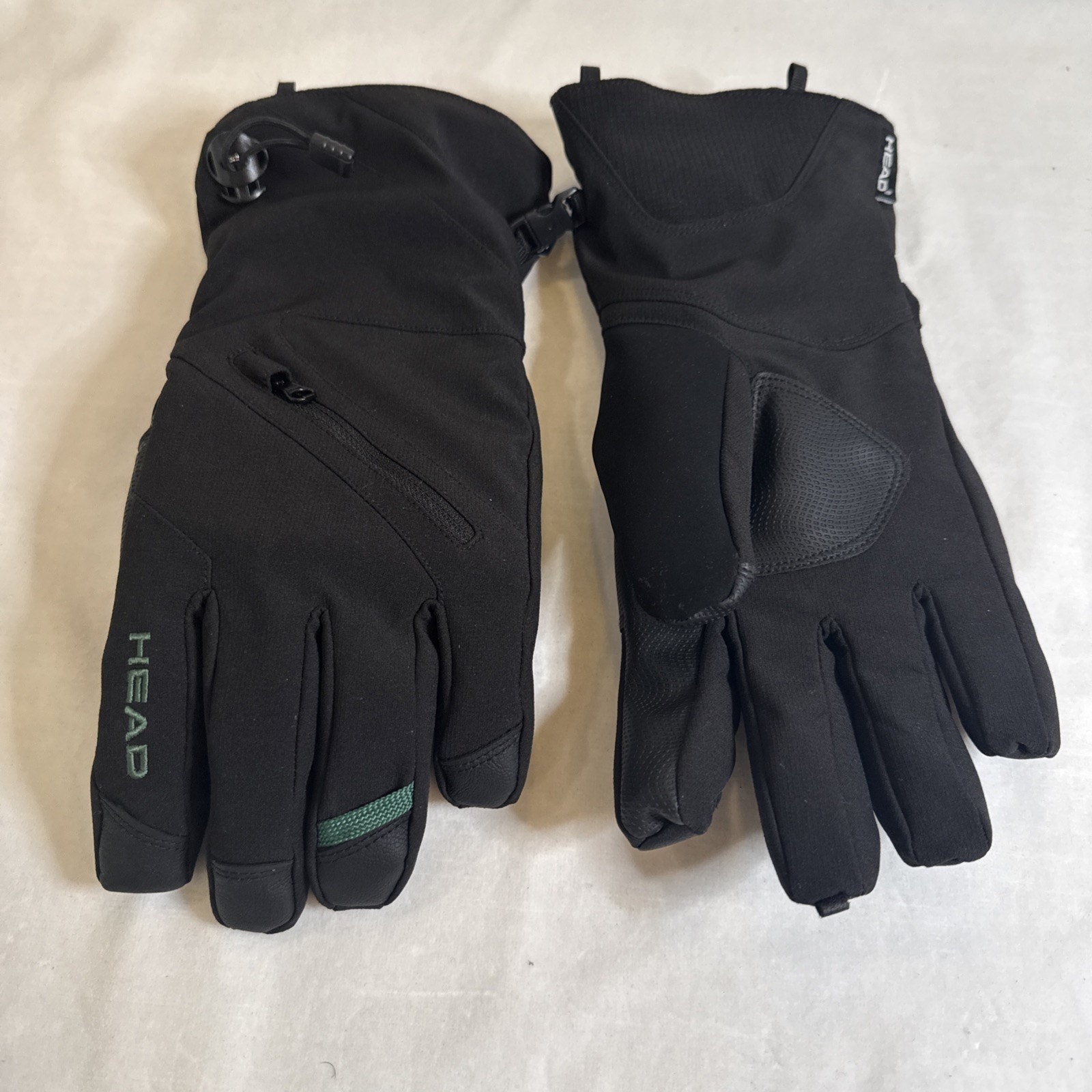 Head Unisex Dupont Sorona Insulated Charcoal Ski Glove With Pocket Size Small